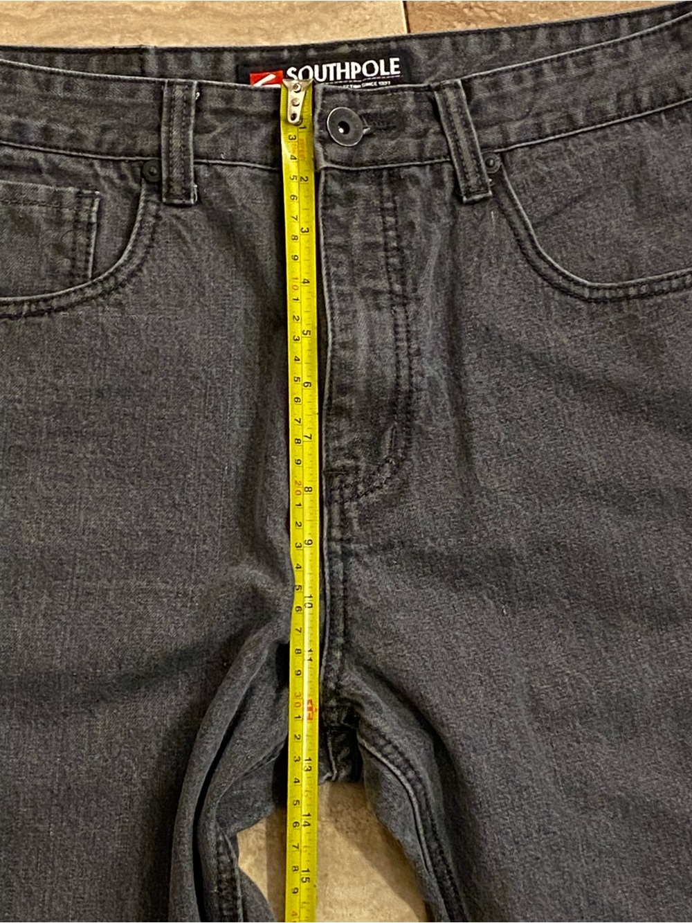 South Pole Y2K Men's Straight Jeans - Charcoal Loose Fit 36X30 - Picture 7 of 9